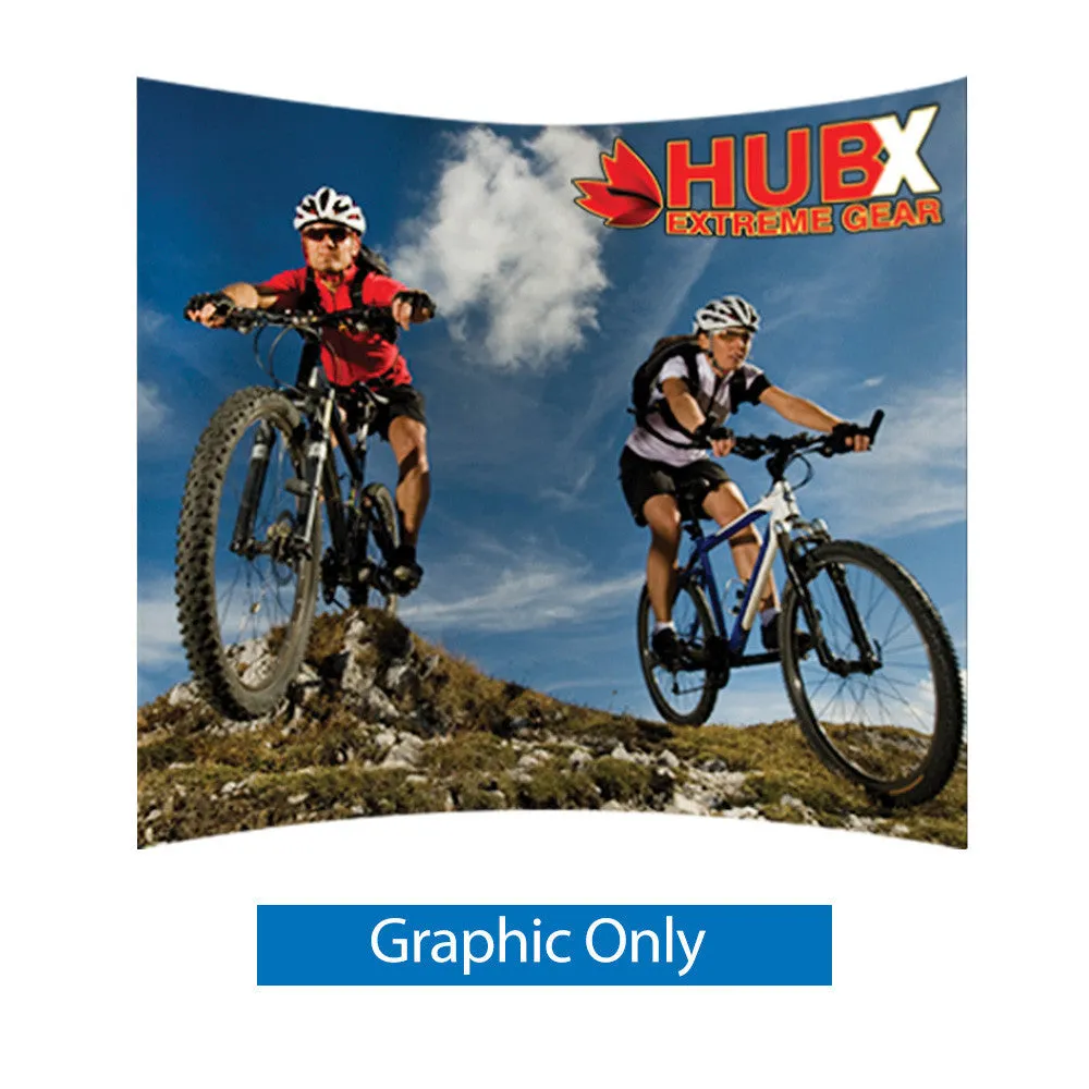 10 ft Fabric Pop Up Display - H Curved Graphic Package