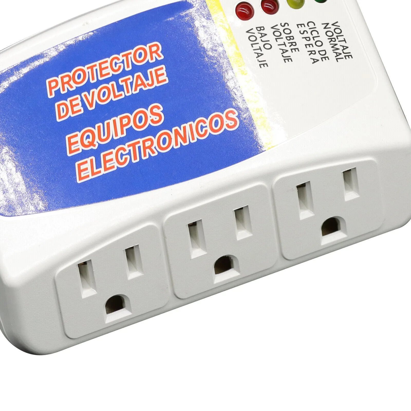 3 Outlets Voltage Power Surge Protector 120V Refrigerator Brownout Appliance