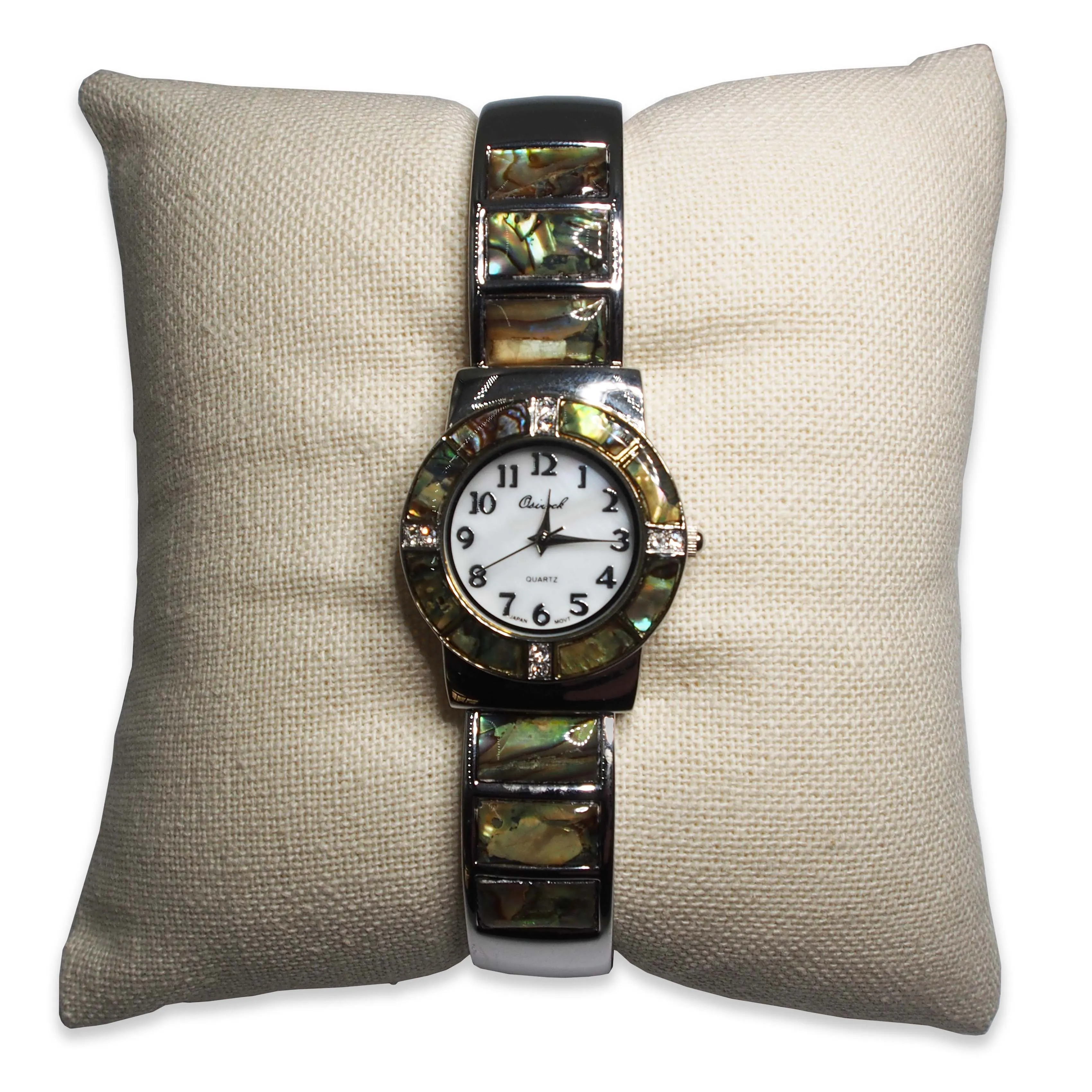 5" Beige Linen Pillow Displays