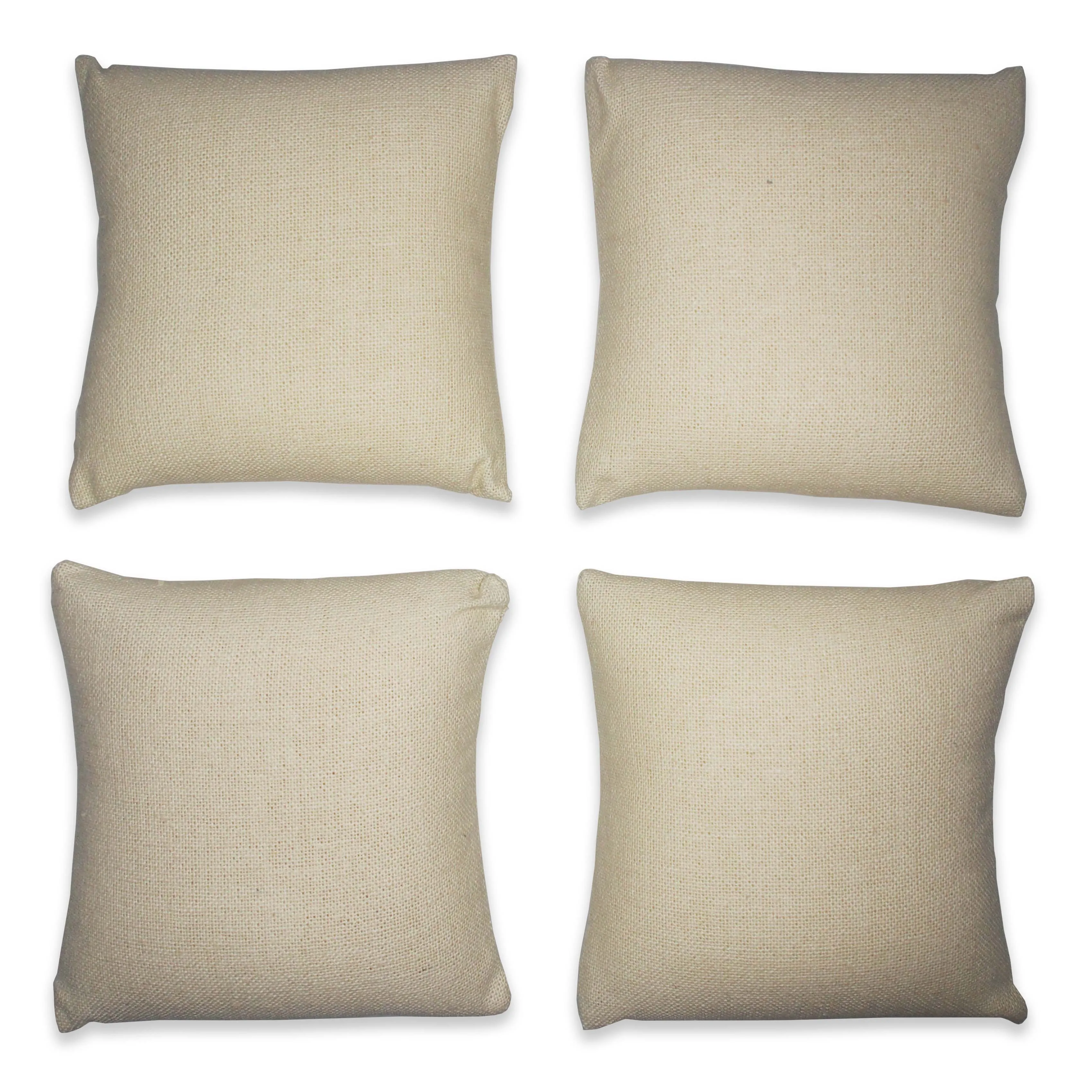 5" Beige Linen Pillow Displays