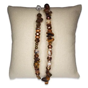 5" Beige Linen Pillow Displays