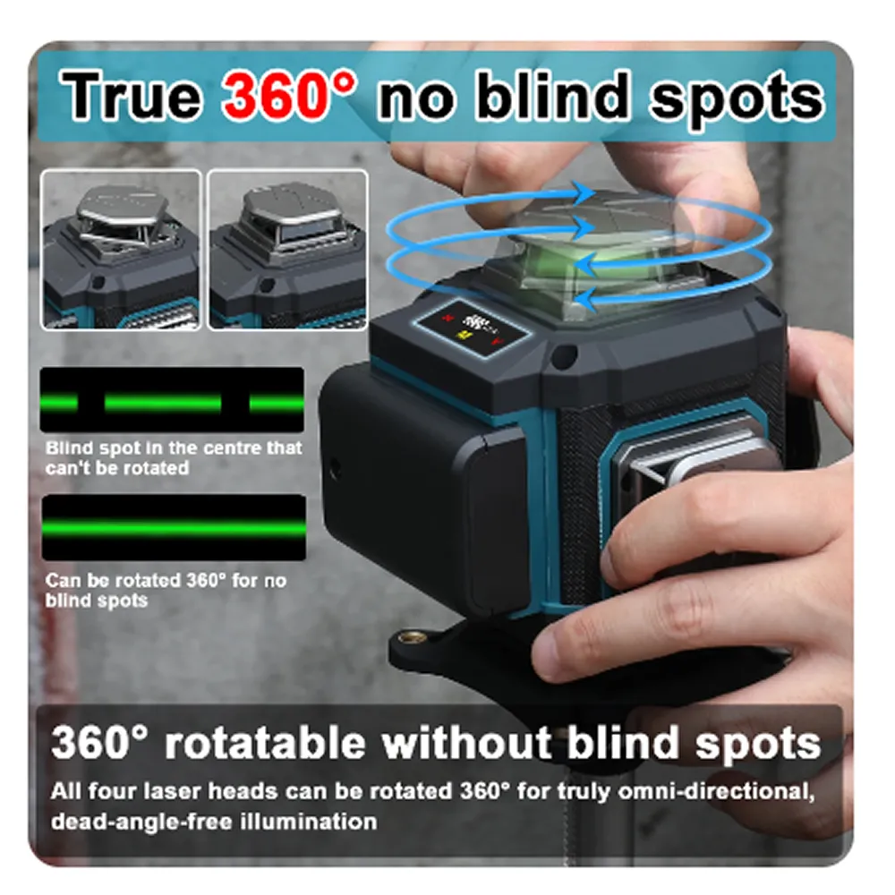 5V Lithium-Ion Rechargeable Green Multi-Line Laser