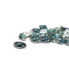 8x5mm Backlit Uranium GemDuo 2-Hole Czech Beads Tube