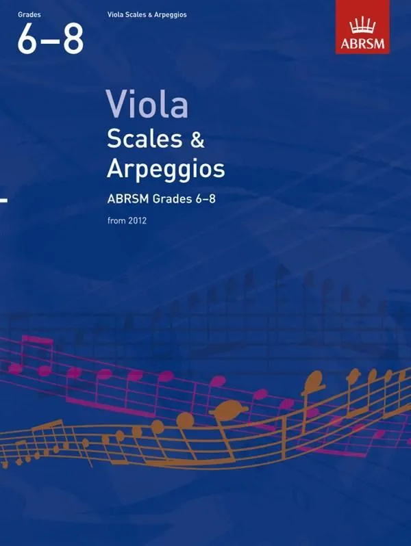 ABRSM Viola Scales and Arpeggios Grades 6-8 from 2012
