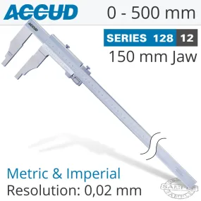 ACCUD VERNIER CALIPER JAW LENGTH 150MM 0-500MM AC128-020-12