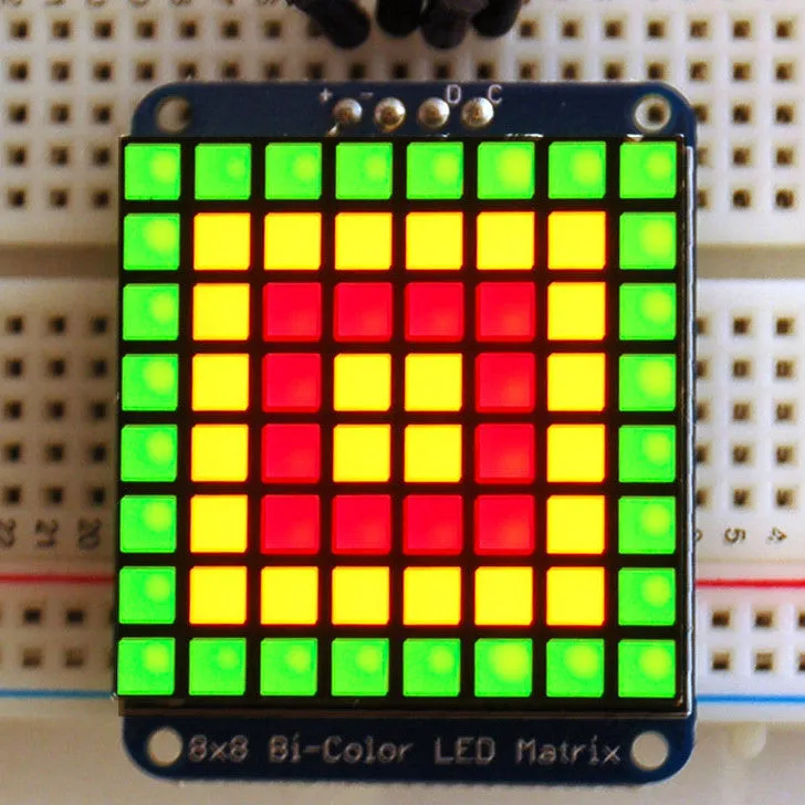 Adafruit Bicolour LED Square Pixel Matrix with I2C Backpack