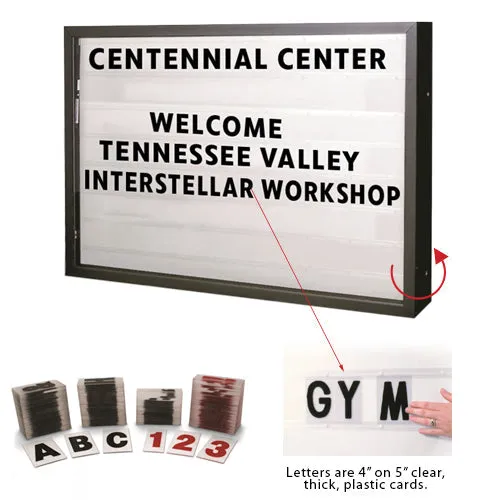 All-Weather, Freestanding 72x48 Heavy-Duty Reader Boards   2 Posts | Lockable Metal Cabinet, Two-Sided