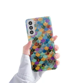 Anymob Samsung Multicolored Scales Silicone Dream Shell Pattern Case Shockproof Back Cover