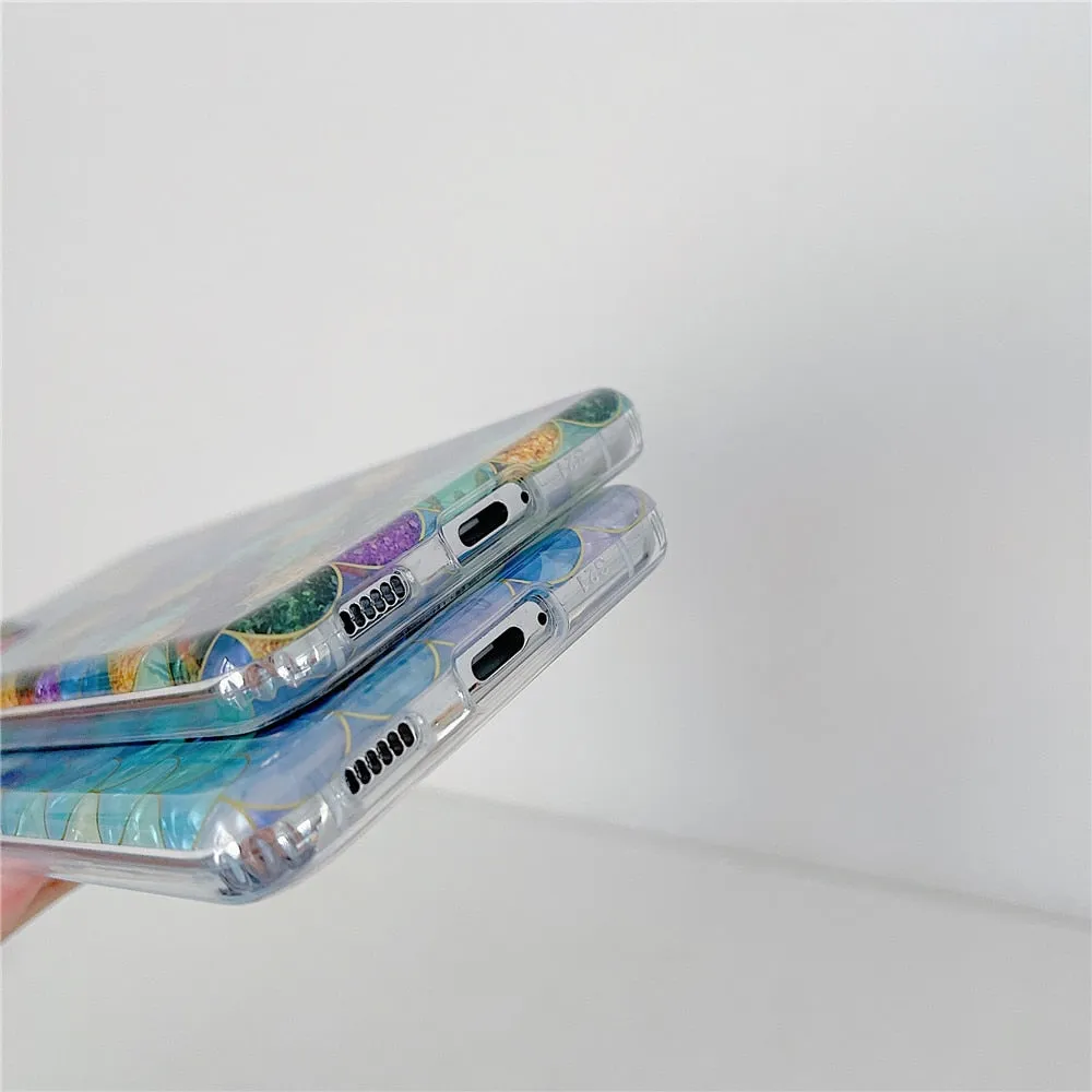 Anymob Samsung Multicolored Scales Silicone Dream Shell Pattern Case Shockproof Back Cover