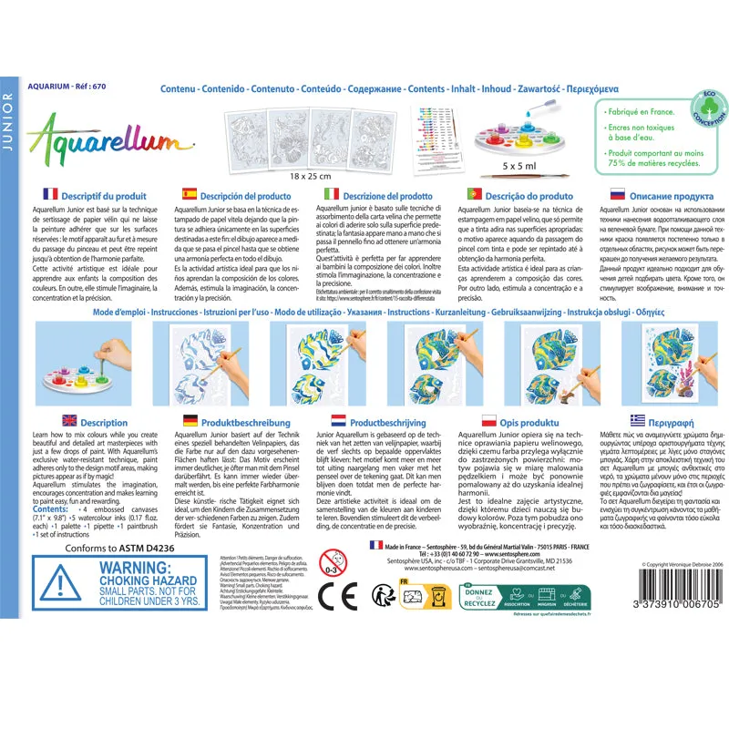Aquarellum Junior Aquarium - Paint by Numbers for Kids