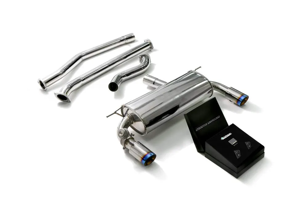 ARMYTRIX Stainless Steel Valvetronic Catback Exhaust System Dual Blue Coated Tips BMW 340i | 440i F3X 2016-2020