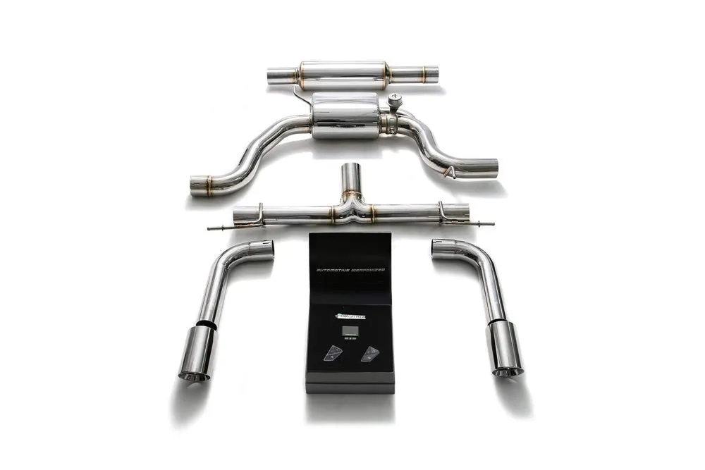 ARMYTRIX Stainless Steel Valvetronic Catback Exhaust System Dual Chrome Silver Tips Volkswagen Golf | GTI MK7 2014-2018
