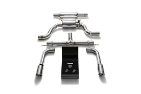 ARMYTRIX Stainless Steel Valvetronic Catback Exhaust System Dual Chrome Silver Tips Volkswagen Golf | GTI MK7 2014-2018