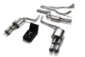 ARMYTRIX Stainless Steel Valvetronic Catback Exhaust System Quad Blue Coated Tips Audi A5/S5 Coupe | Cabriolet B8 3.0L TFSI V6 2008-2016