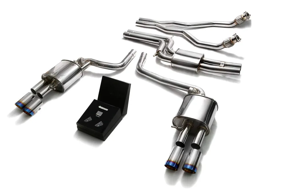 ARMYTRIX Stainless Steel Valvetronic Catback Exhaust System Quad Blue Coated Tips Audi A5/S5 Coupe | Cabriolet B8 3.0L TFSI V6 2008-2016