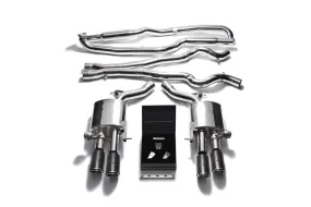 ARMYTRIX Stainless Steel Valvetronic Catback Exhaust System Quad Carbon Tips BMW M5 F10 2011-2017