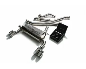 ARMYTRIX Stainless Steel Valvetronic Catback Exhaust System Quad Chrome Silver Tips BMW 3-Series | 4-Series F3x 2012-2015