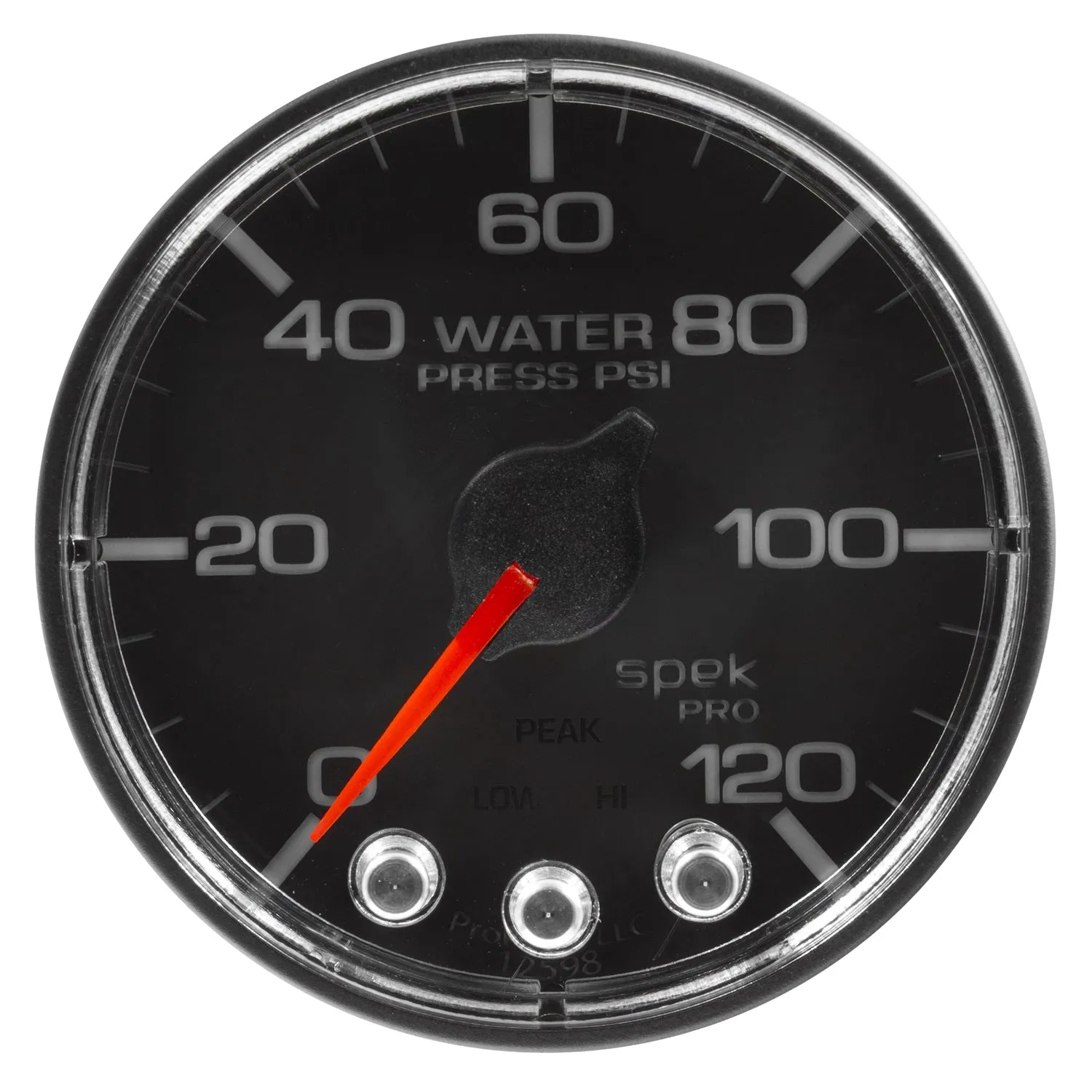 AutoMeter P345318 GAUGE; WATER PRESS; 2 1/16in.; 120PSI; STEPPER MOTOR W/PEAK/WARN; BLK/CHRM; SPEK