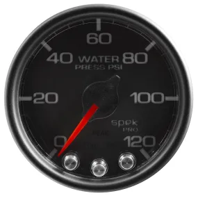 AutoMeter P34532 GAUGE; WATER PRESS; 2 1/16in.; 120PSI; STEPPER MOTOR W/PEAK/WARN; BLK/BLK; SPEK