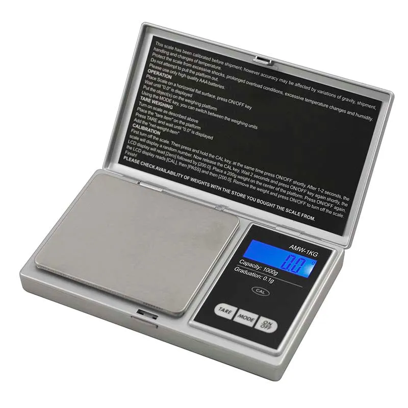 AWS 1000 Digital Pocket Scale - 1Kg