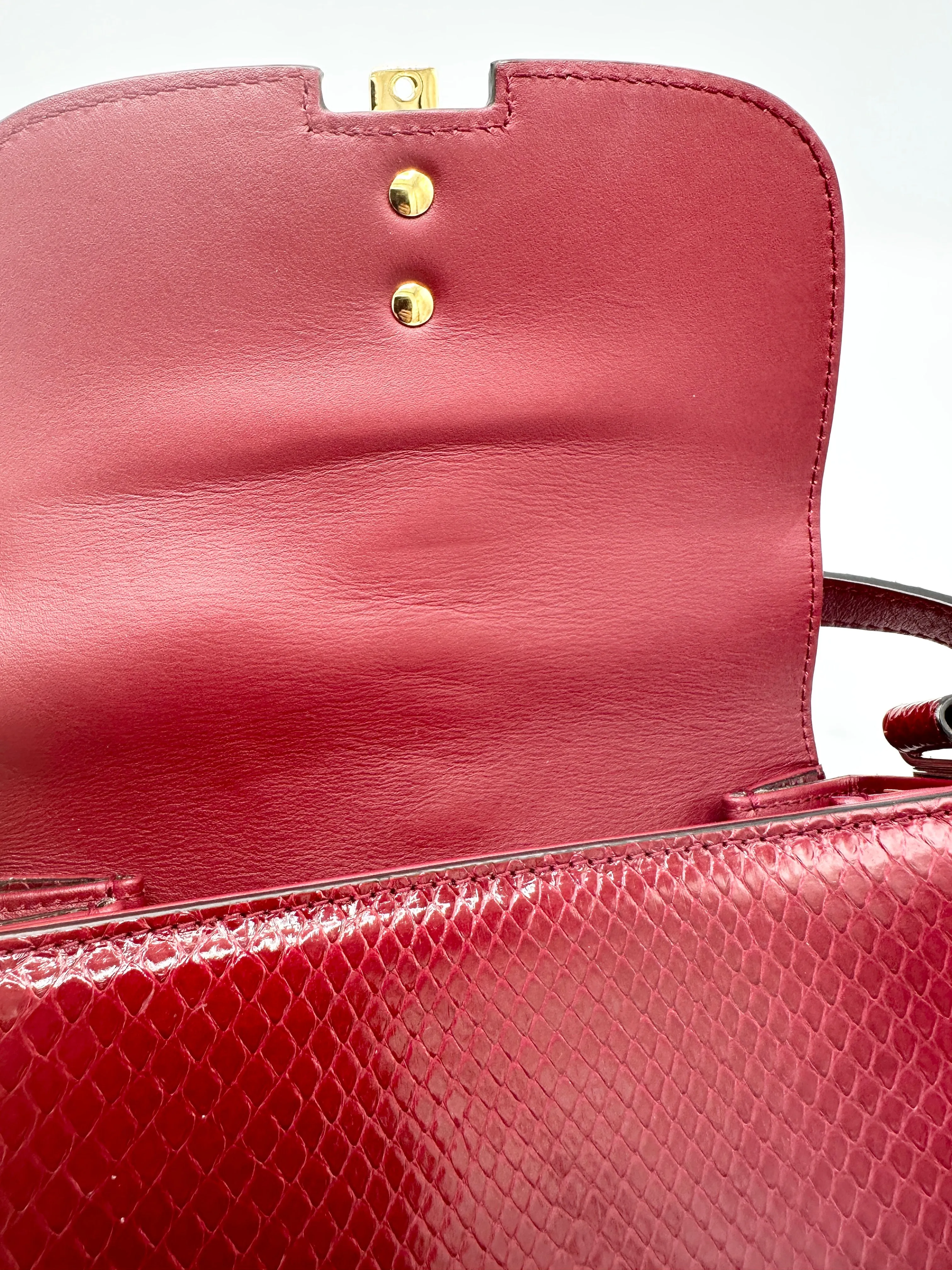 Azalea Python Sylvie Flap Bag