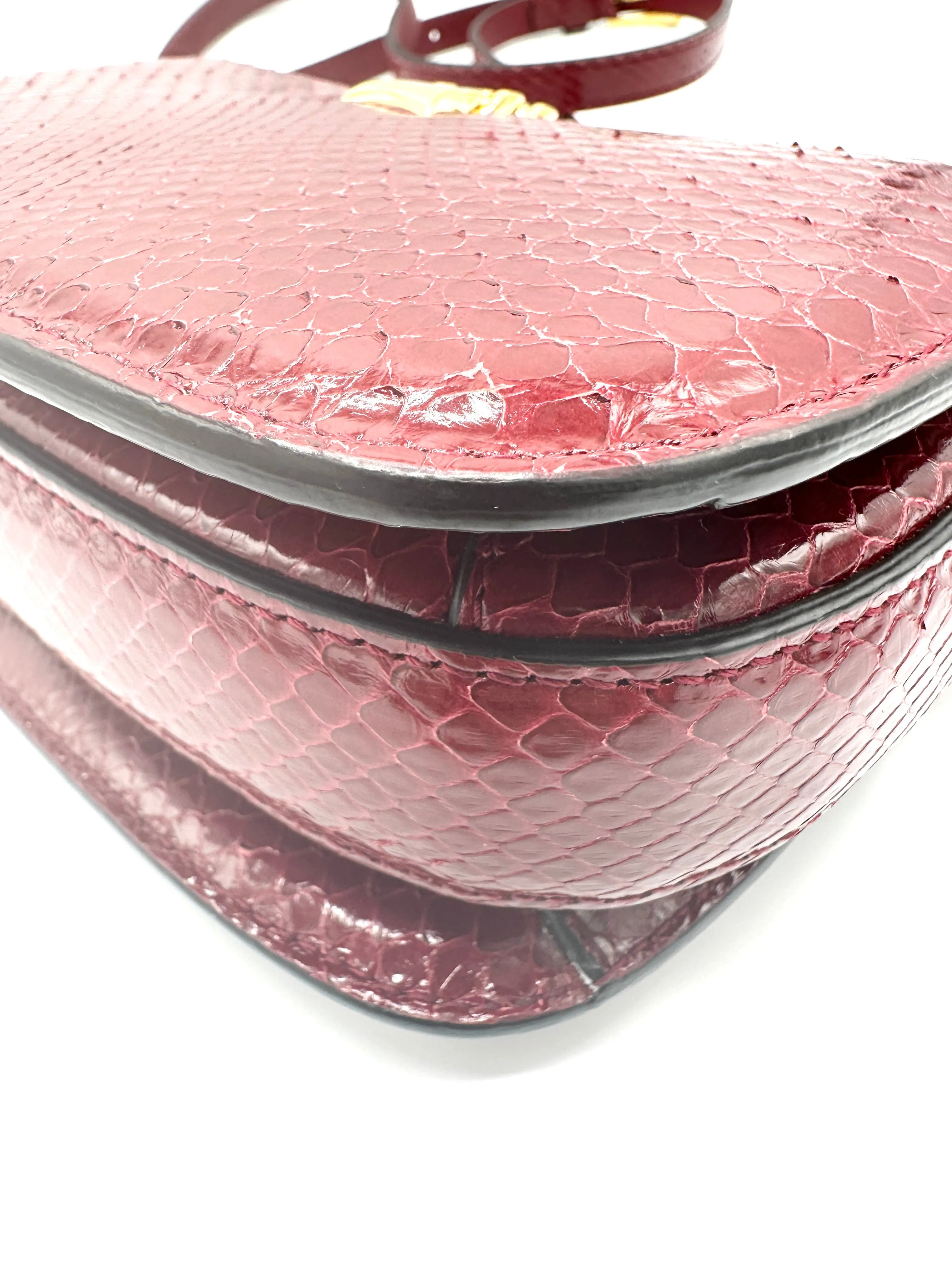 Azalea Python Sylvie Flap Bag