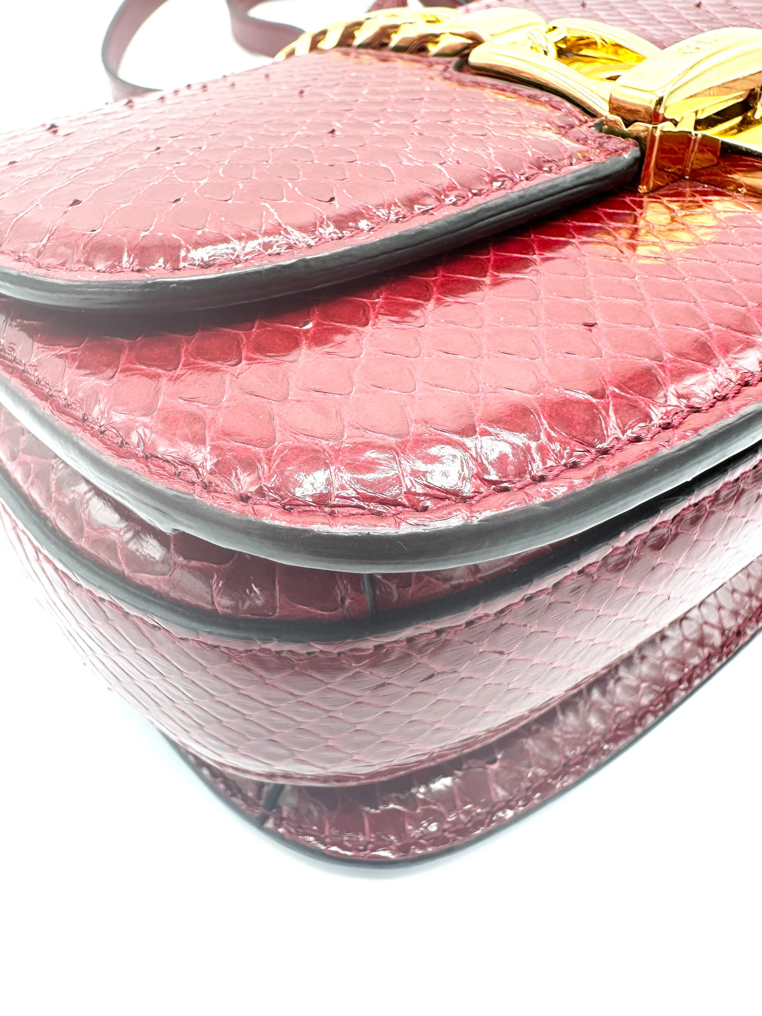 Azalea Python Sylvie Flap Bag