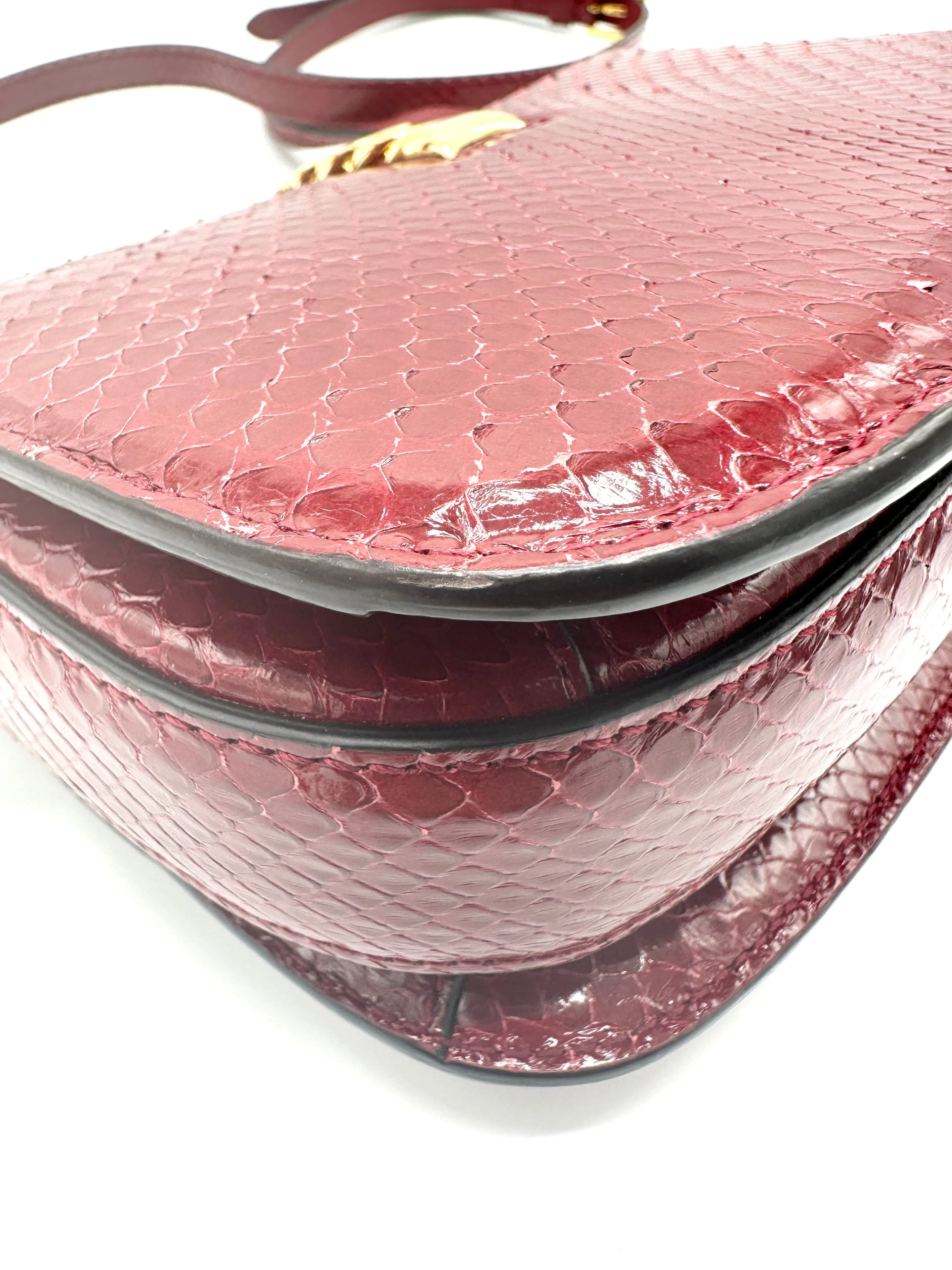 Azalea Python Sylvie Flap Bag