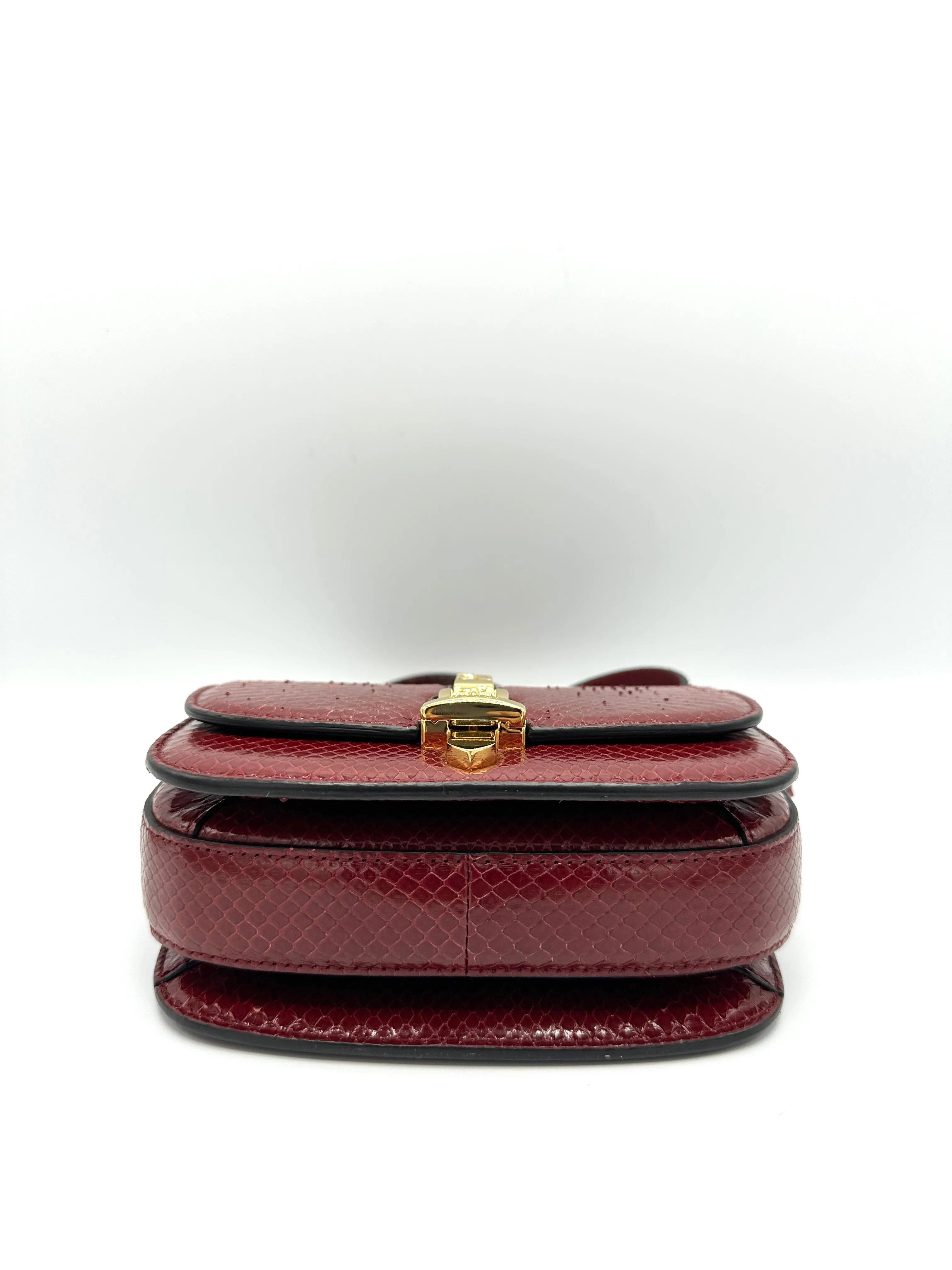 Azalea Python Sylvie Flap Bag