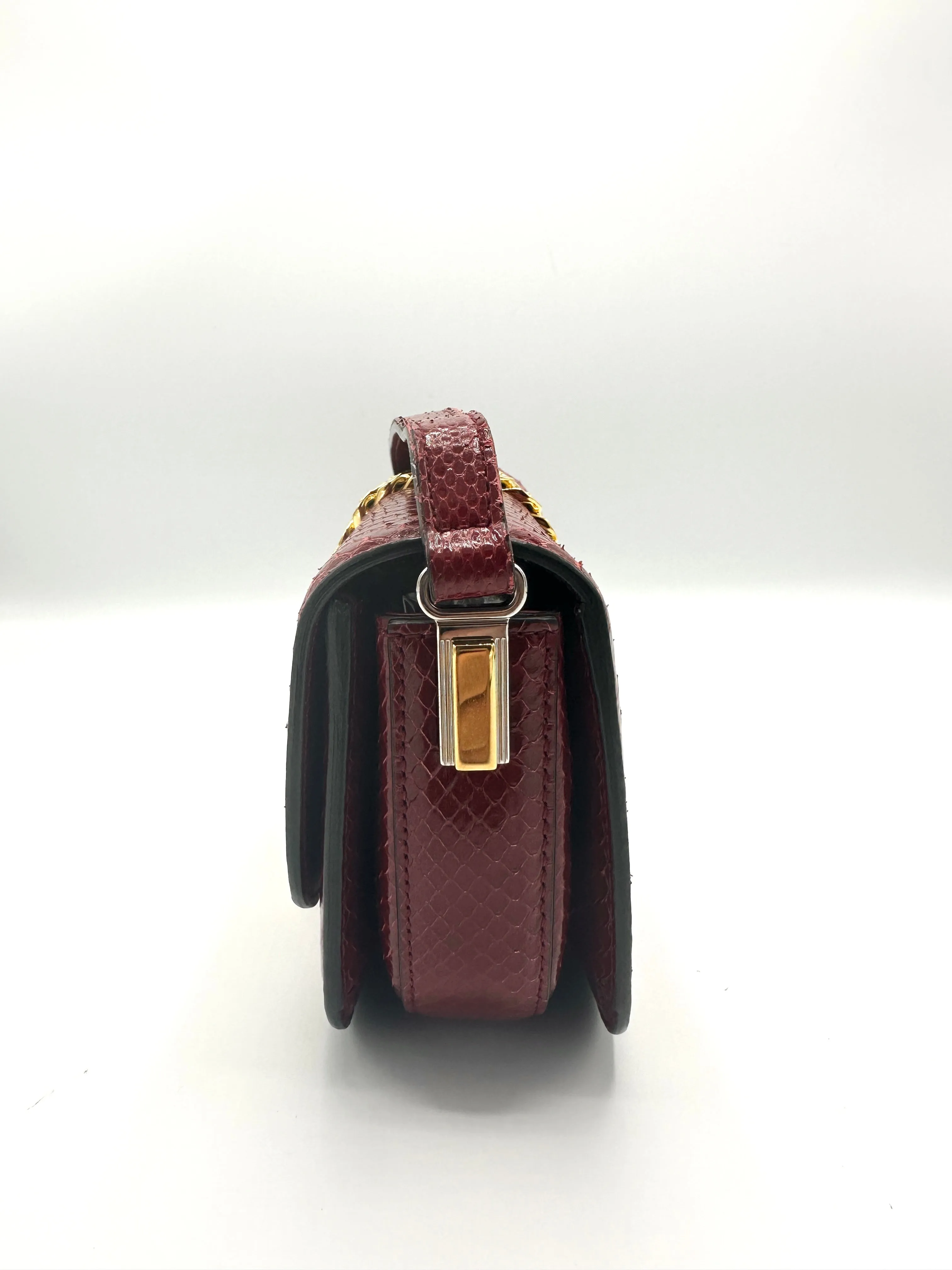 Azalea Python Sylvie Flap Bag