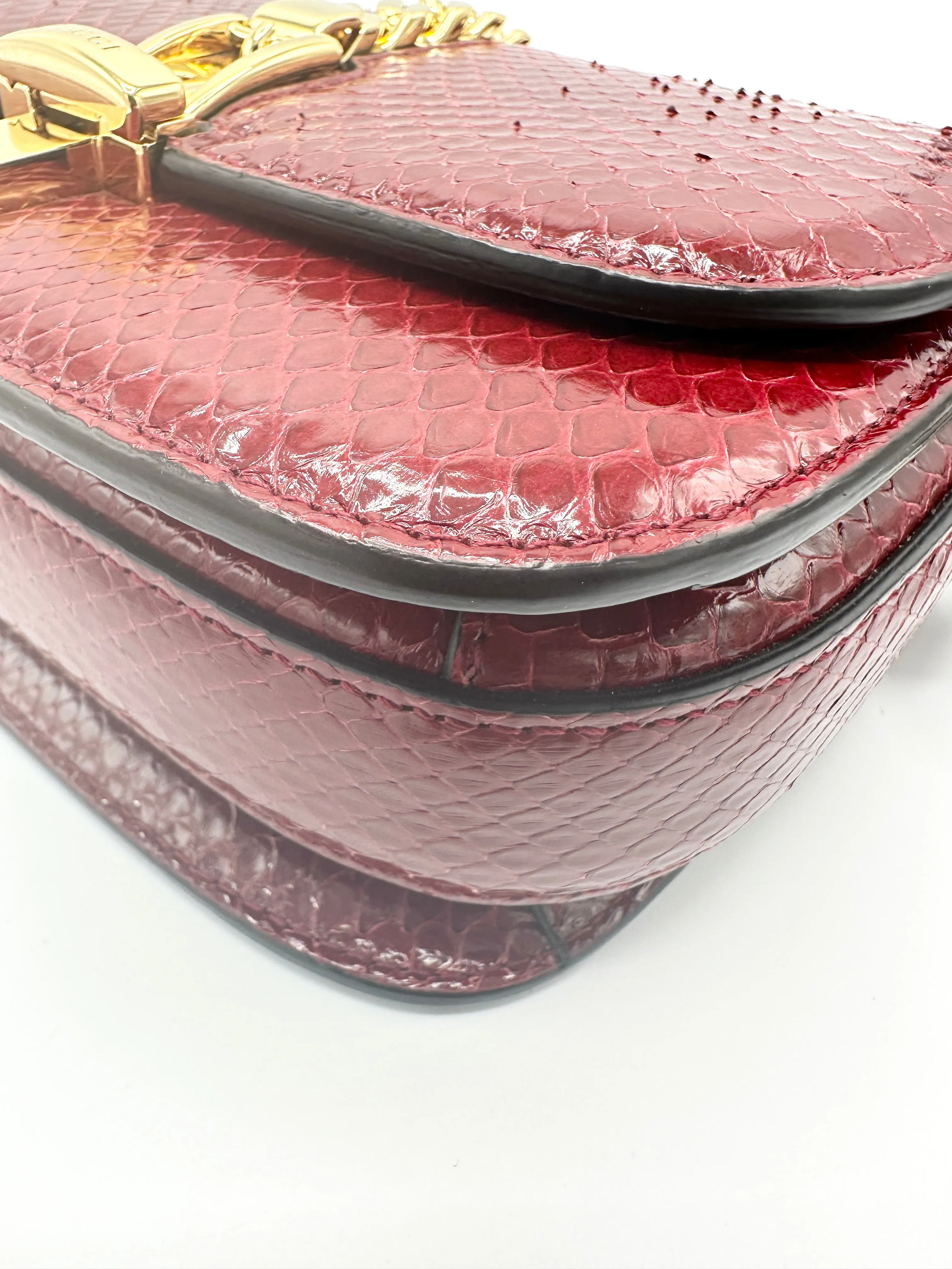 Azalea Python Sylvie Flap Bag