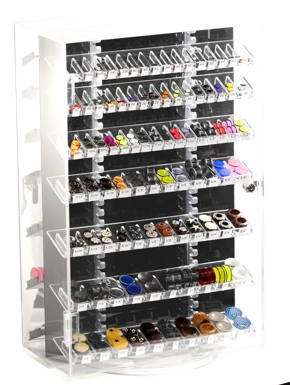 Black Acrylic Plug Display Rack