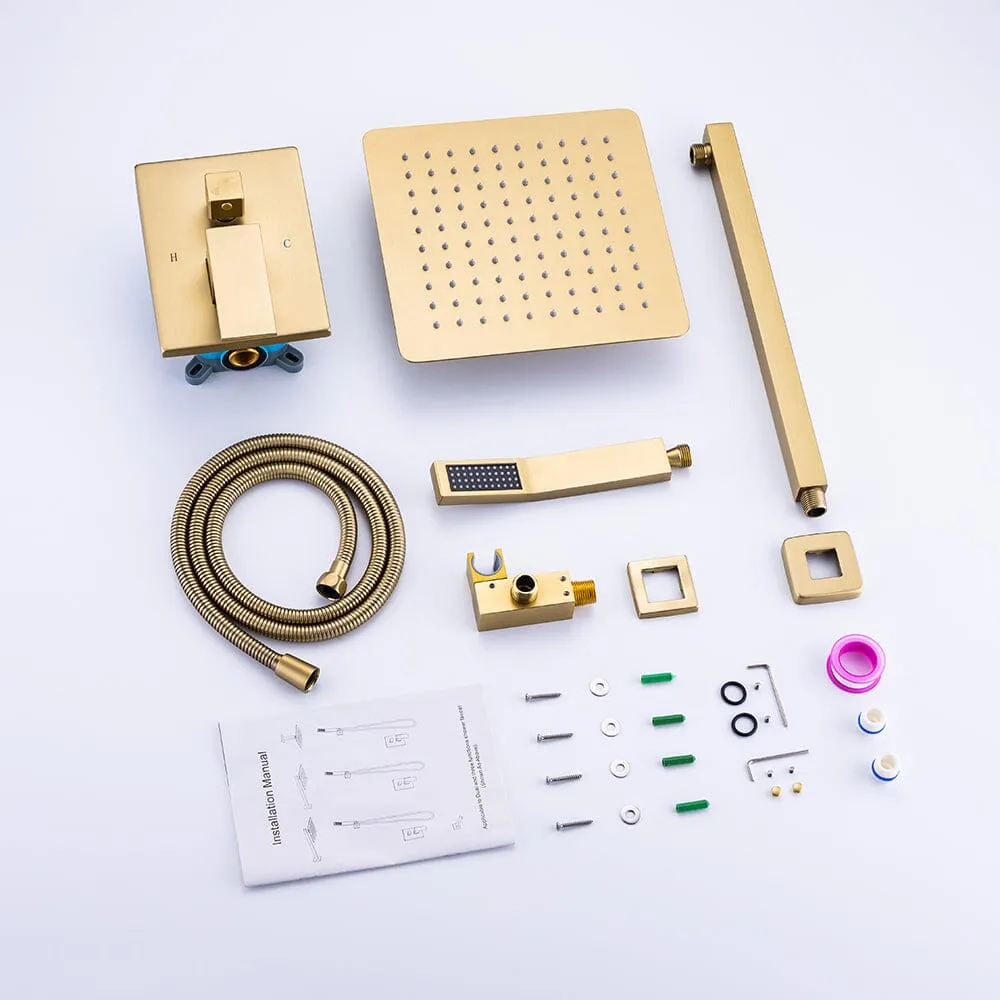 Ceiling Mount Shower 2 Spray Patterns with 2.5 GPM 12 in. Rain Shower Head Systems
