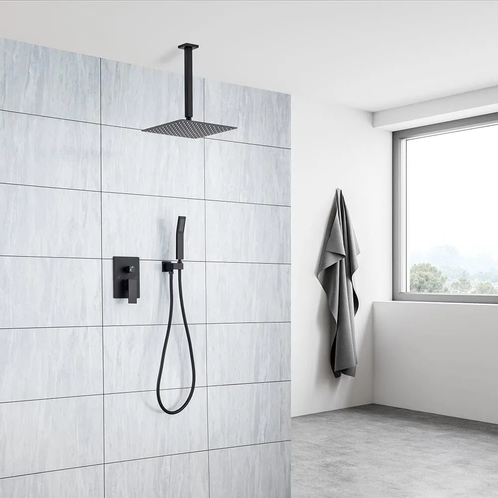 Ceiling Mount Shower 2 Spray Patterns with 2.5 GPM 12 in. Rain Shower Head Systems