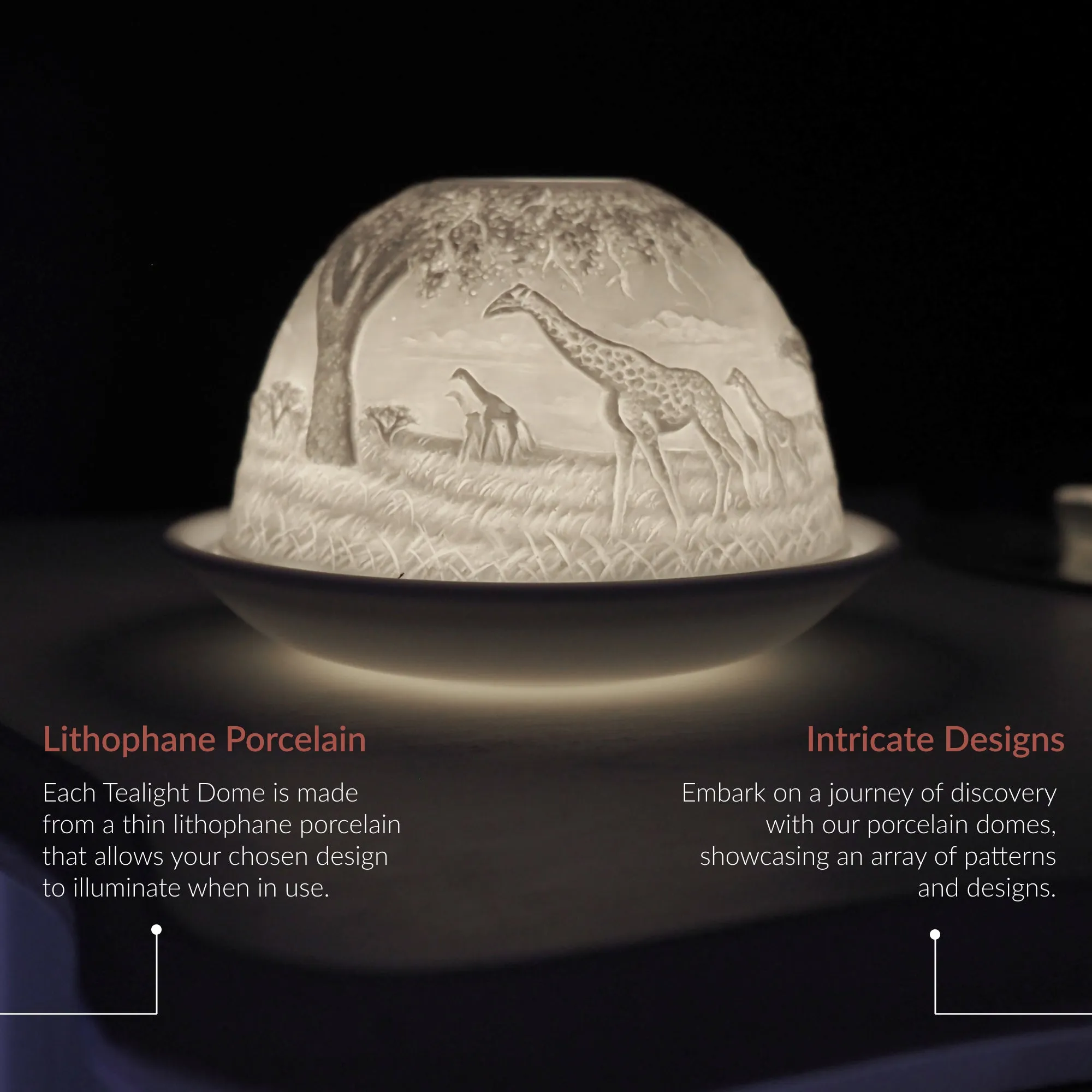 Cello Tealight Dome - Giraffe