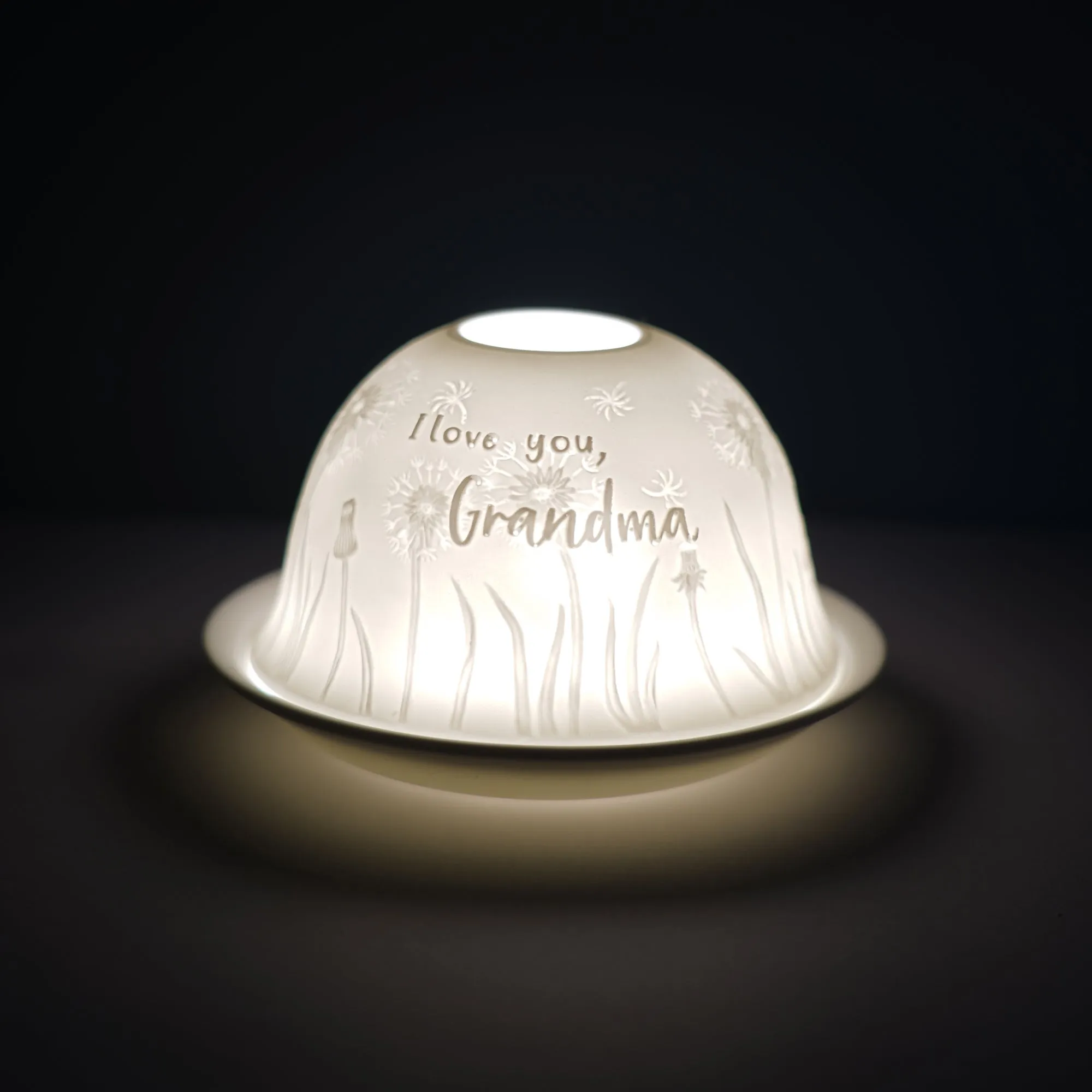 Cello Tealight Dome - I Love you Grandma