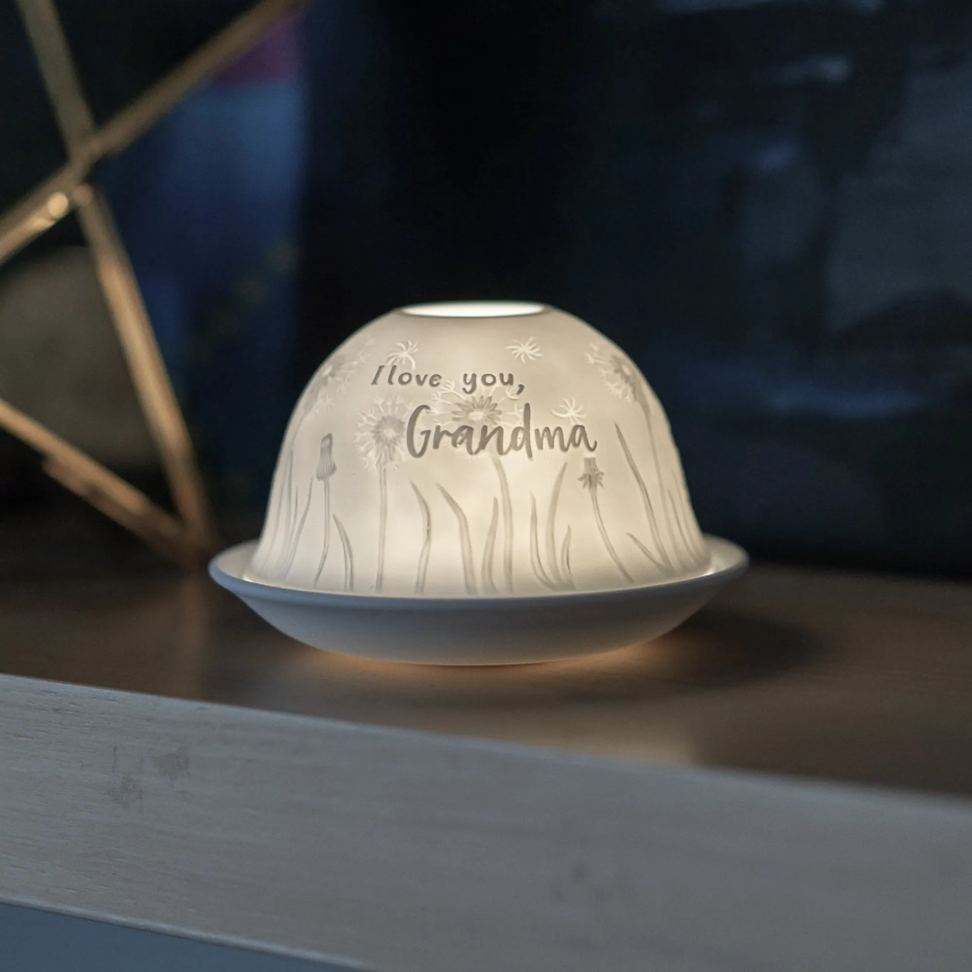 Cello Tealight Dome - I Love you Grandma