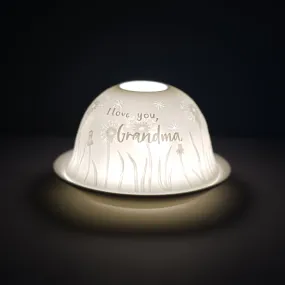 Cello Tealight Dome - I Love you Grandma