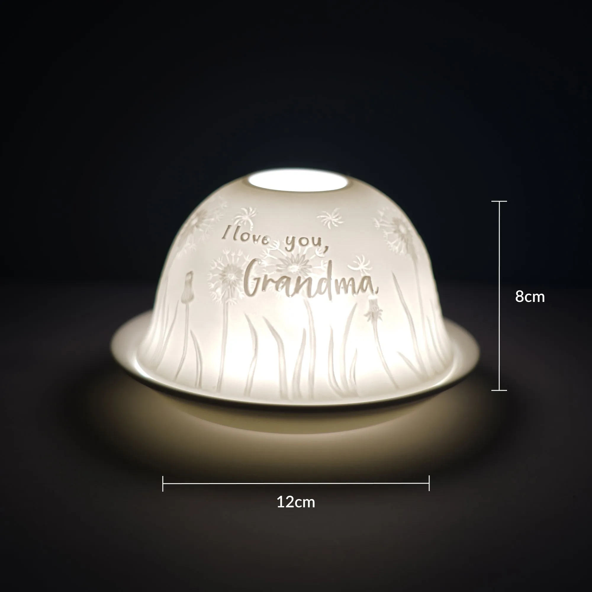 Cello Tealight Dome - I Love you Grandma