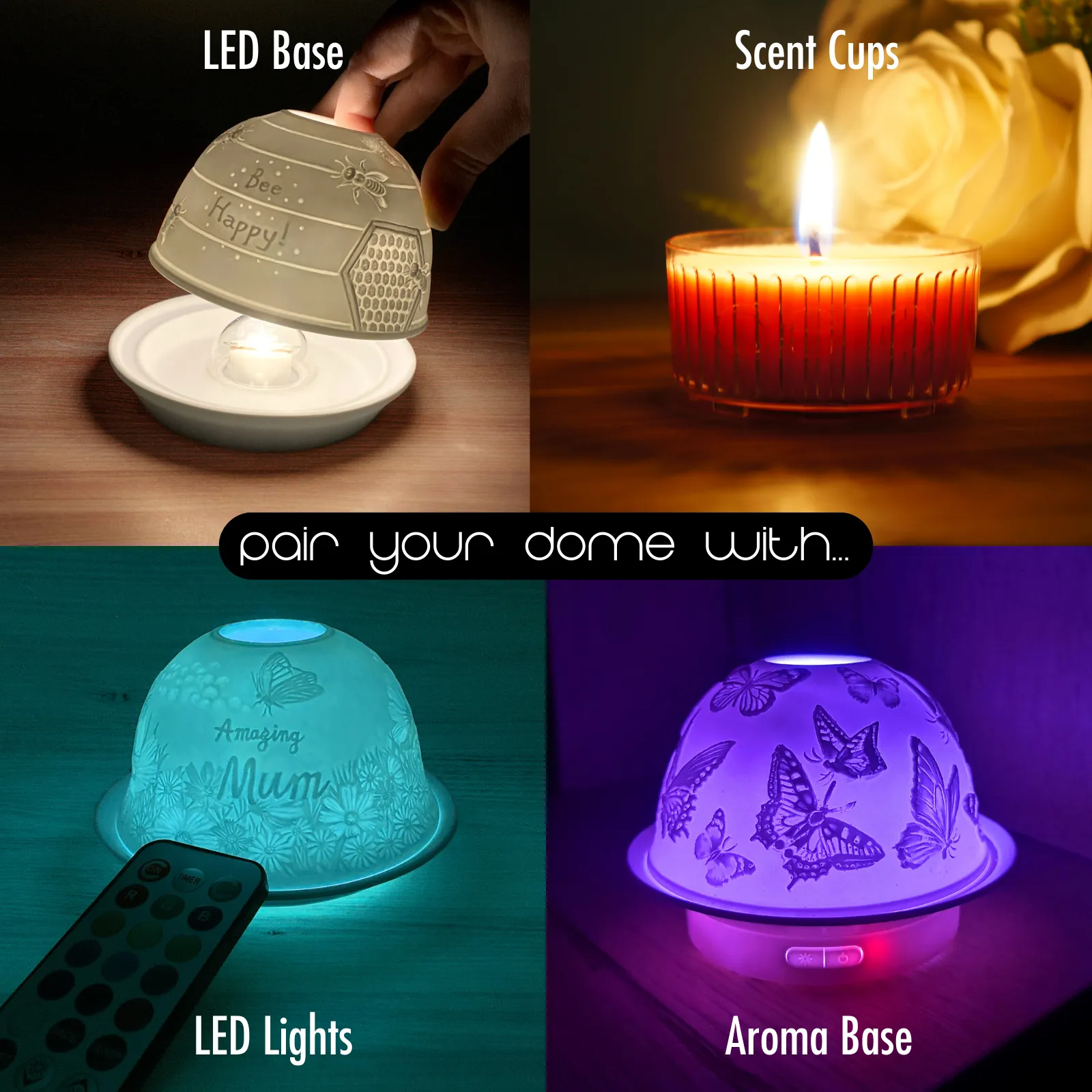 Cello Tealight Dome - Lion