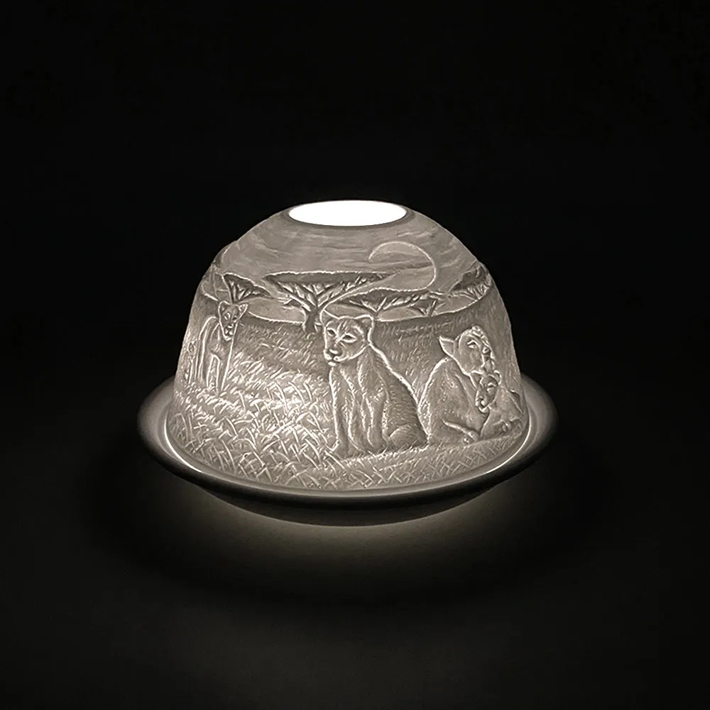 Cello Tealight Dome - Lion