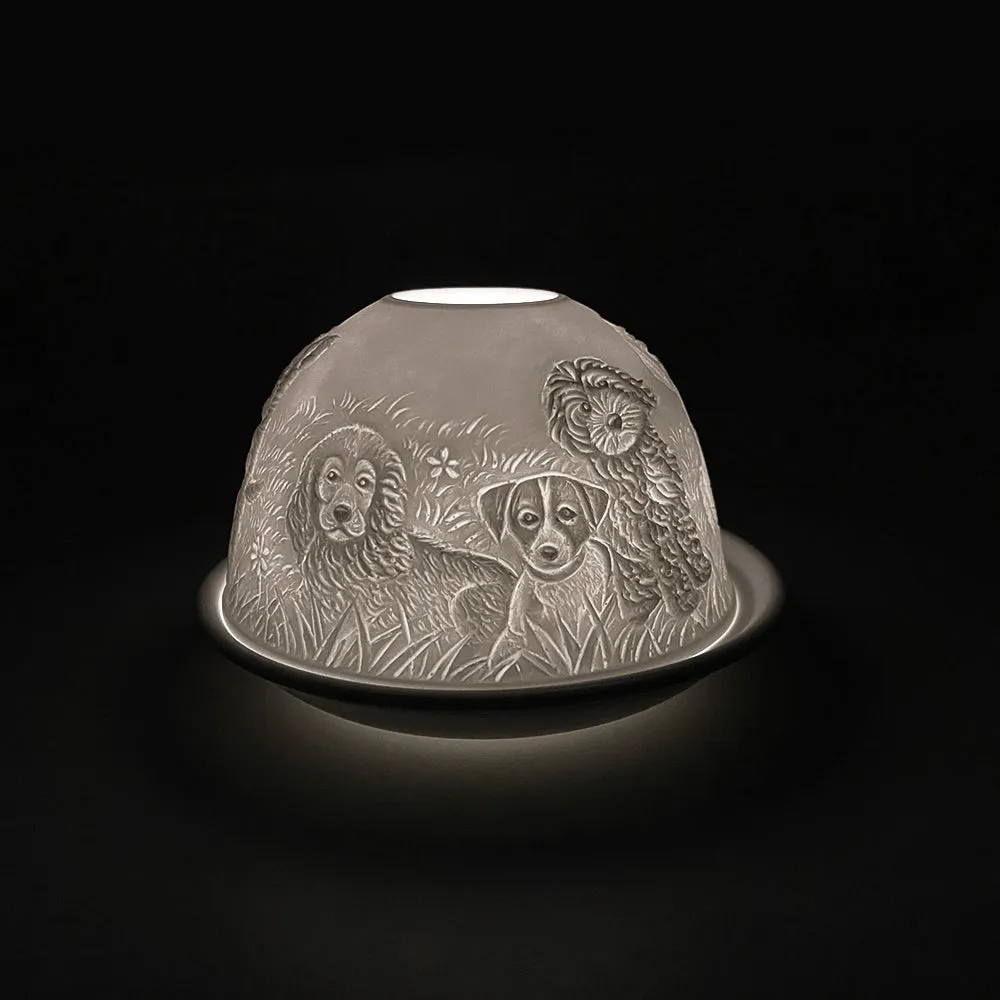 Cello Tealight Dome - Puppies