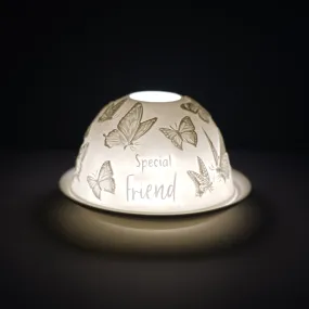 Cello Tealight Dome - Special Friend Butterfly