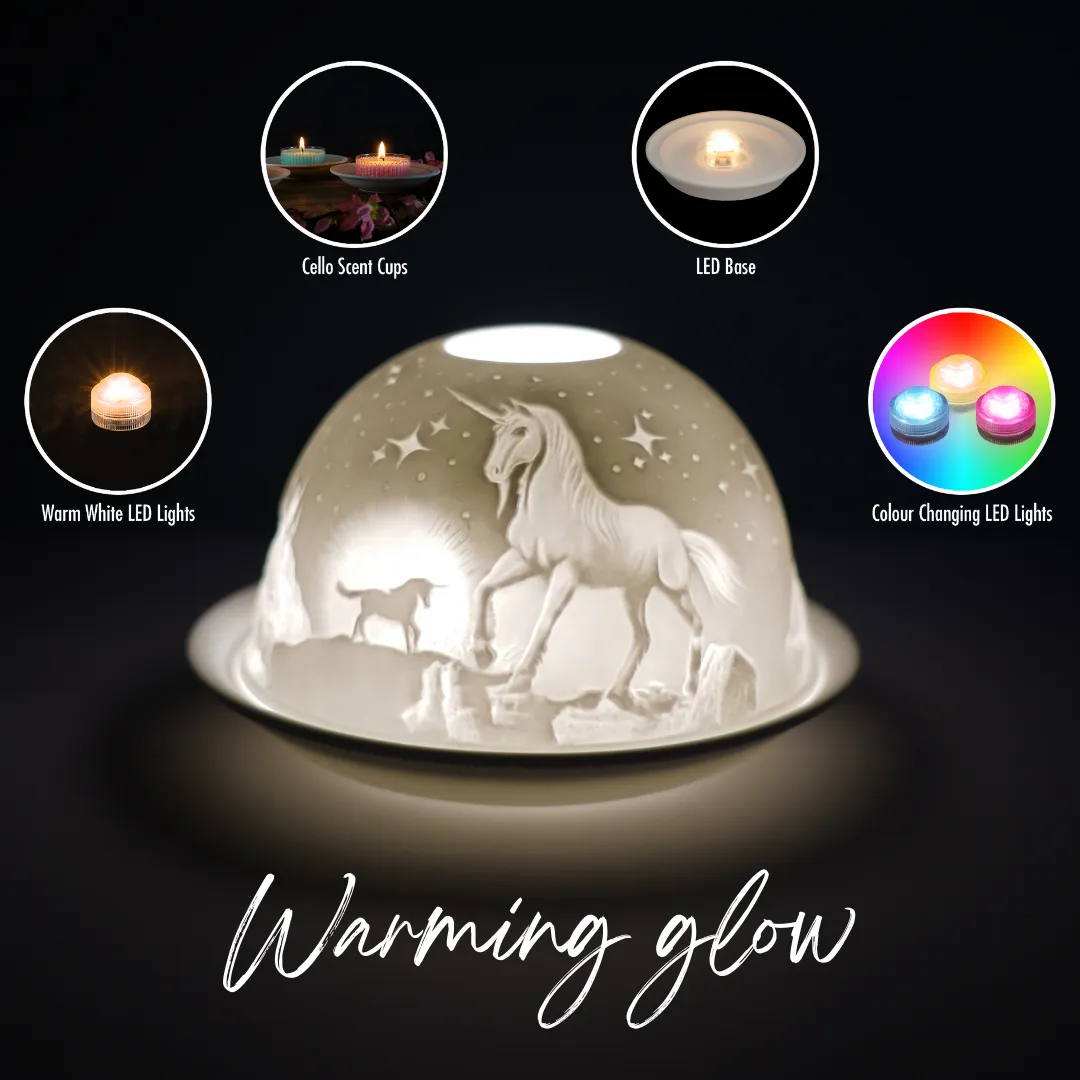 Cello Tealight Dome - Unicorn
