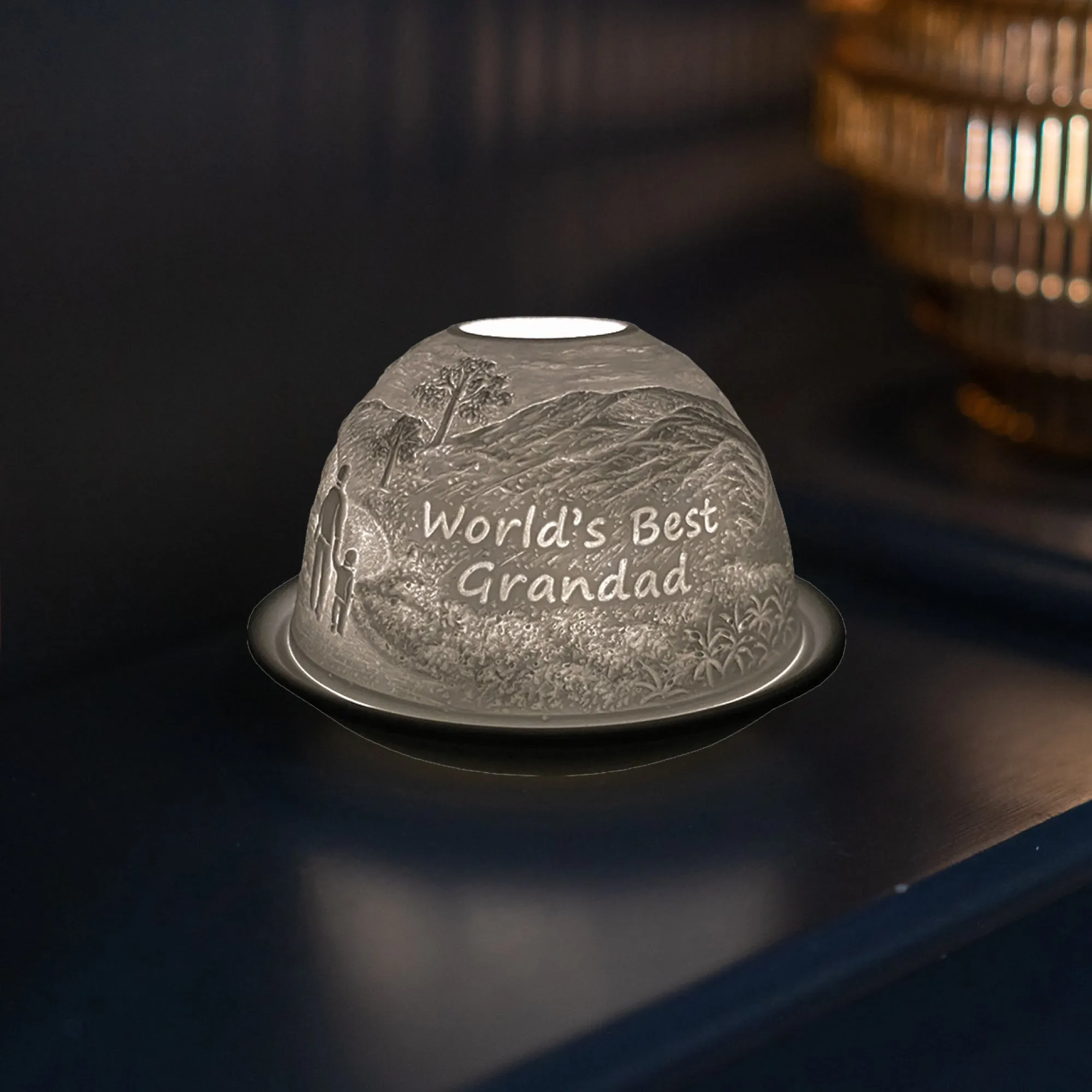 Cello Tealight Dome - Worlds Best Grandad