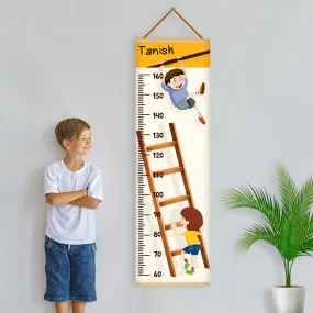 Children Climb On Ladder theme Kids Growth scale