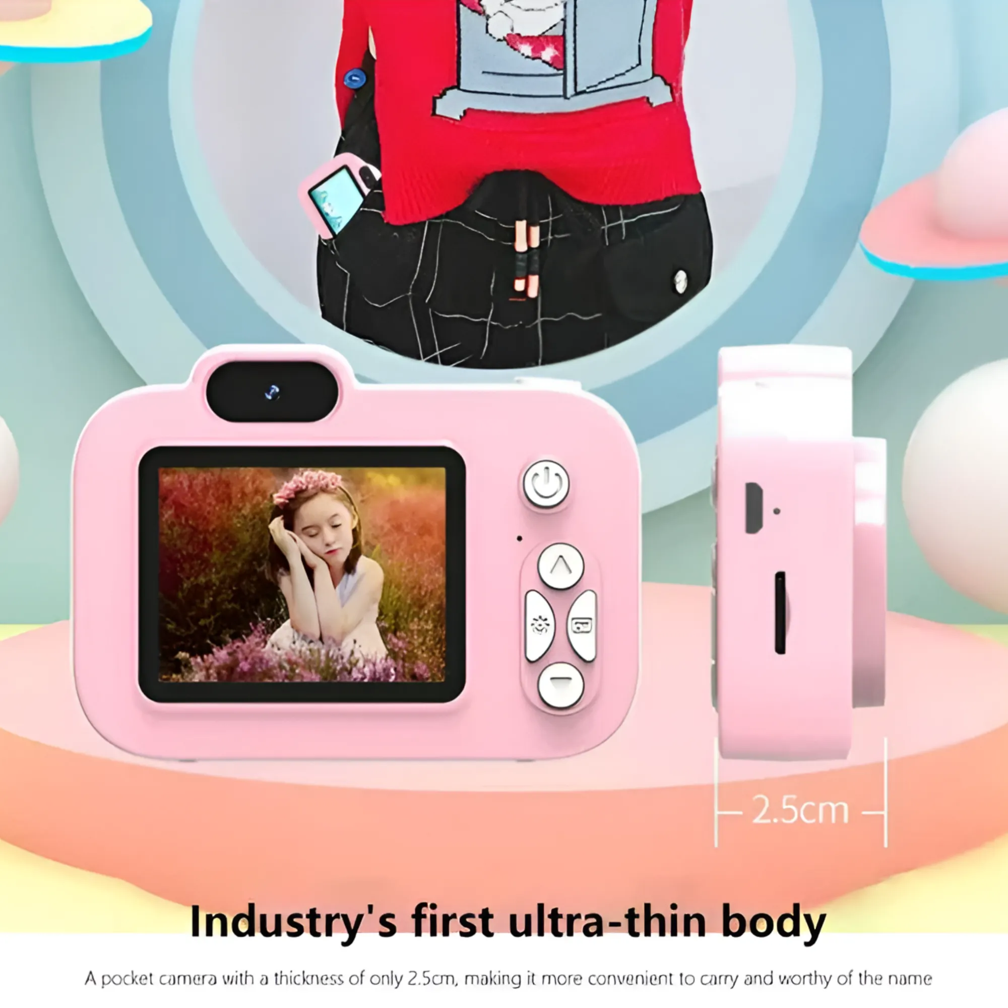 Children Gift Hd Camera Y8 Pink
