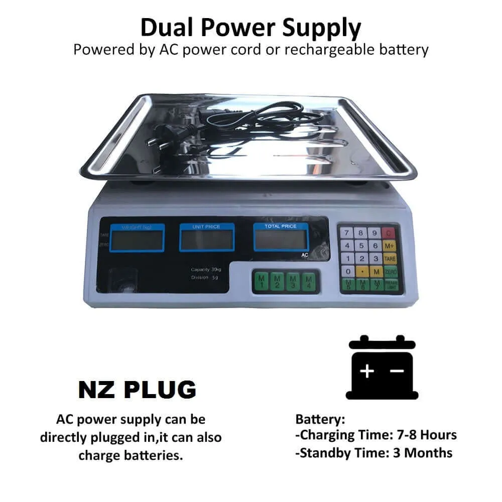Commercial Kitchen Scales Digital 30KG