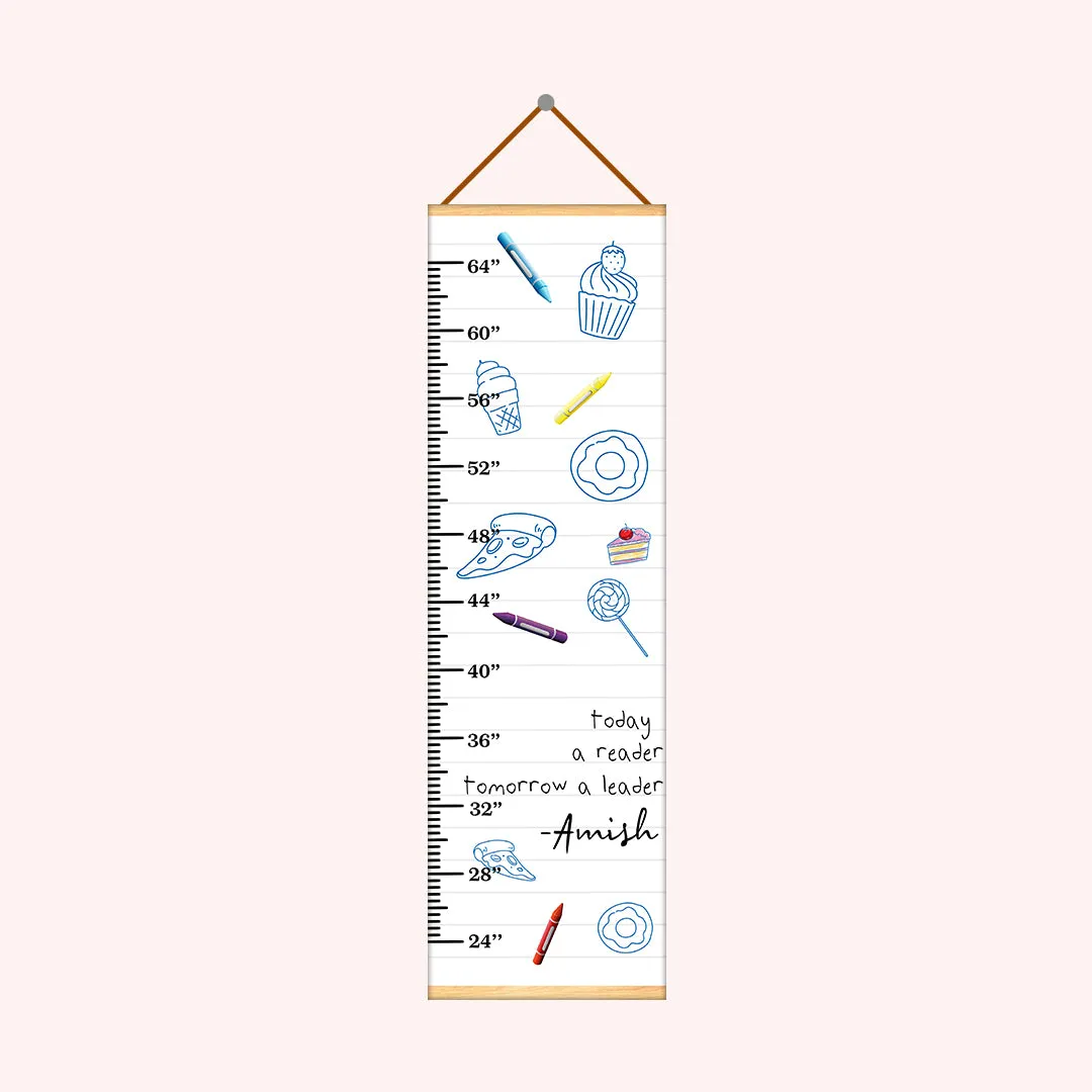 Cup Cake theme Kids Growth scale