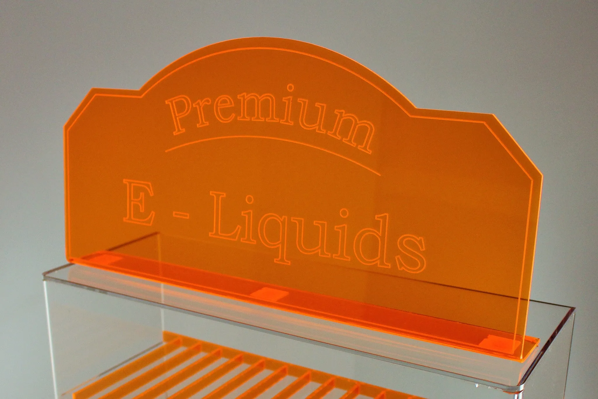 CUSTOM Eye Catching Fluorescent E-Liquid/E-Juice/ Oils Sign (insert your logo!)